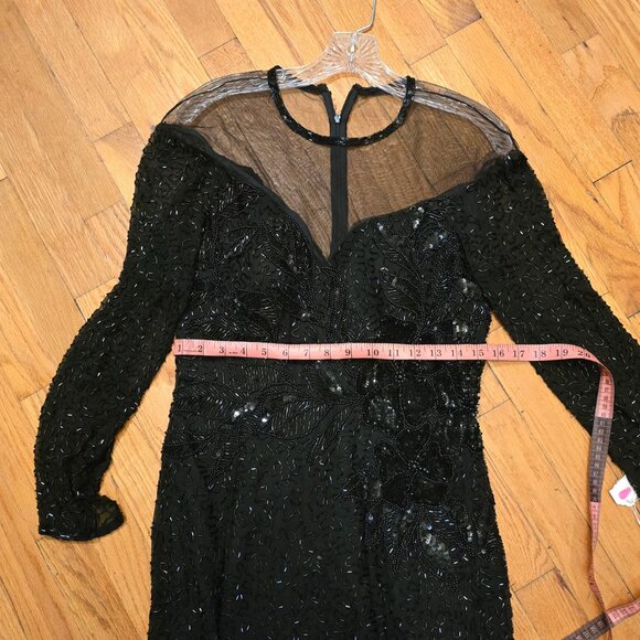 Vintage Nitelite Della Roufigali size 10 beaded formal dress - Picture 3 of 6